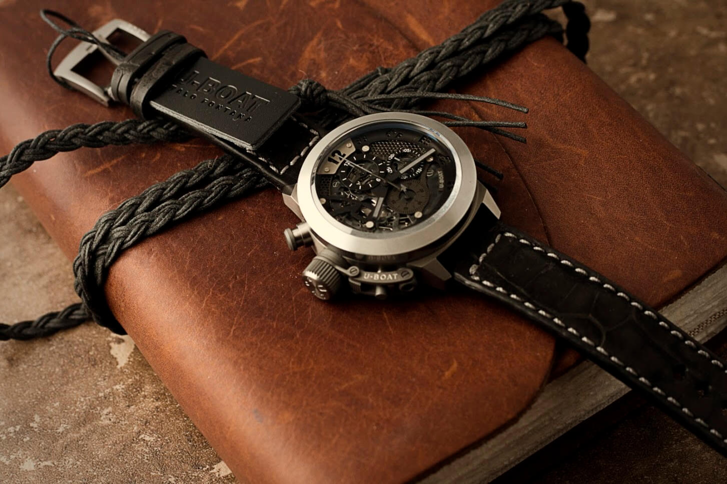 u boat skeleton watch