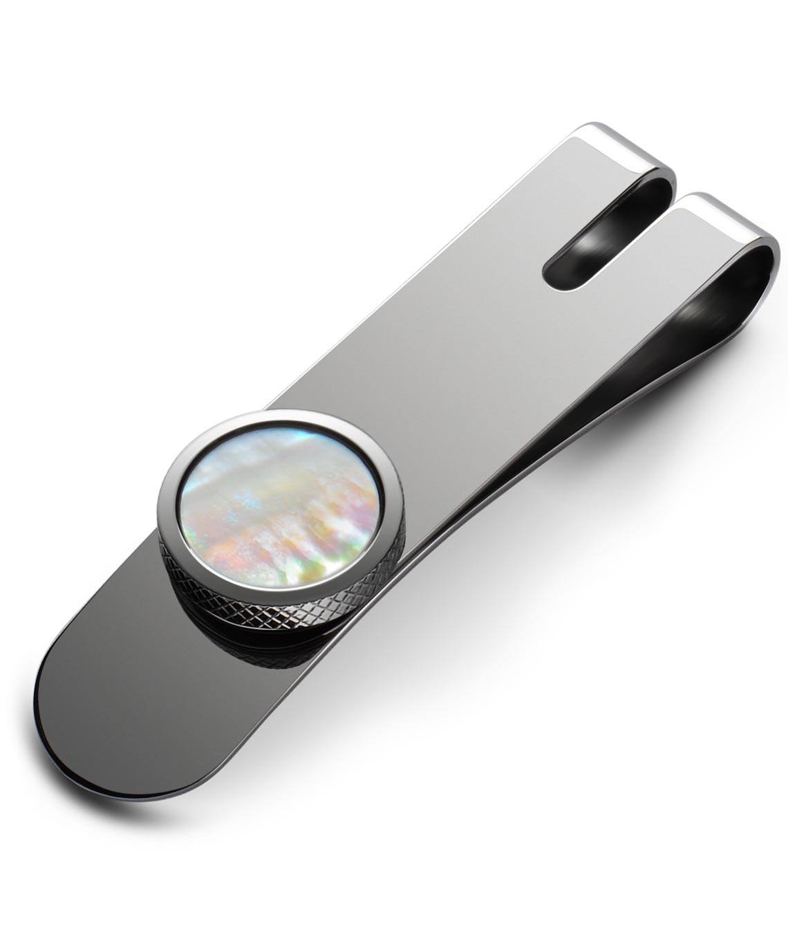 Torque Money Clip White Mother of Pearl